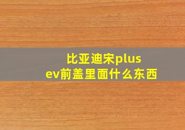 比亚迪宋plus ev前盖里面什么东西